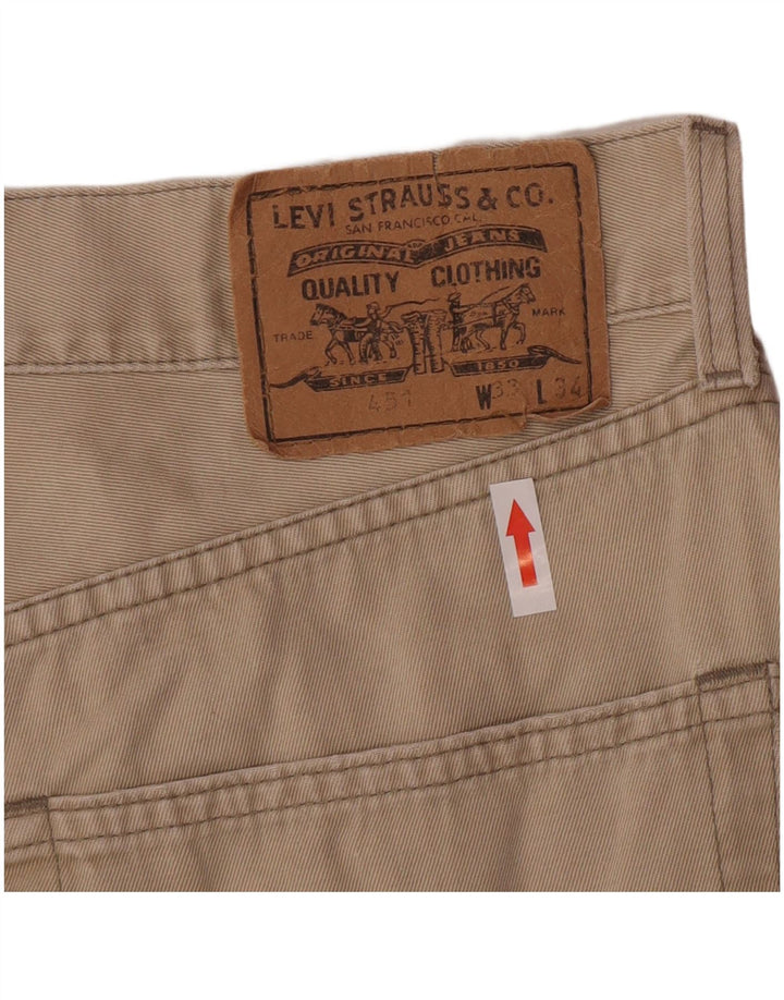 Levi's Herren 451 Straight Freizeithose W33 L31 Beige