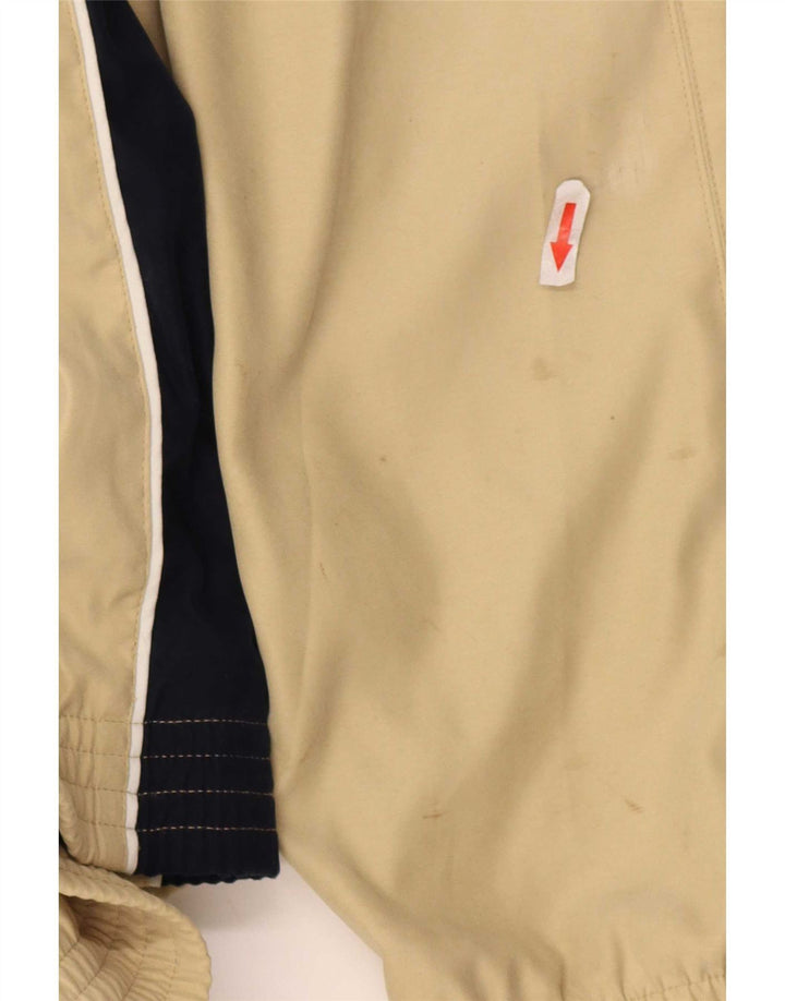 Champion Herren-Trainingsanzug-Oberteil, große beige Farbblock-Polyesterjacke