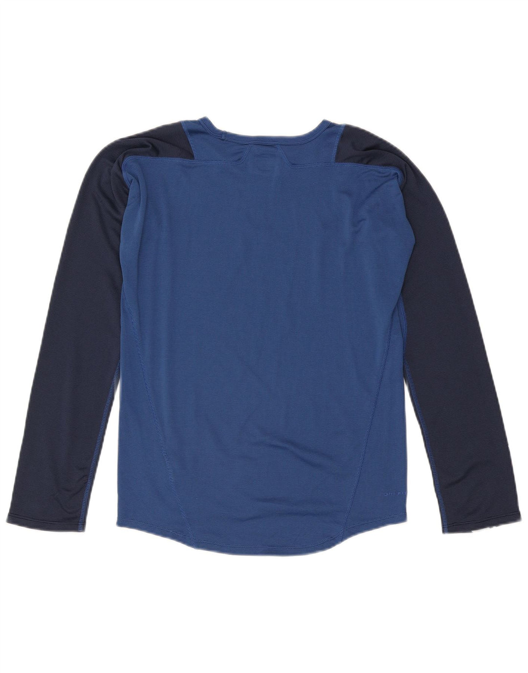 Nike Herren-Oberteil, langärmlig, UK, Größe 36/38, klein, blaues Farbblock-Polyester