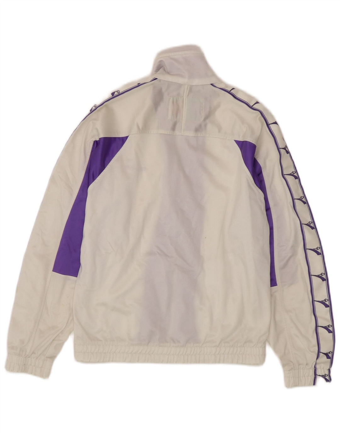 Diadora Damen-Trainingsanzugoberteil mit Grafik, Gr. 10, Größe S, Weiß, Farbblock