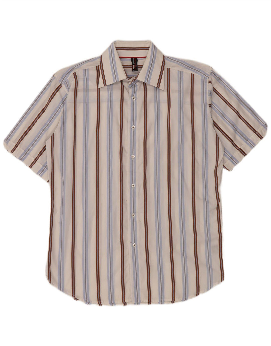 PIERRE CARDIN Herren Kurzarmhemd Medium Mehrfarbig gestreift