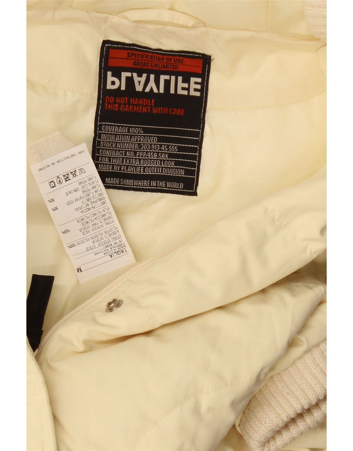 Playlife Wattierte Damen-Weste mit Kapuze, UK 14, Mittelgelb, Polyester