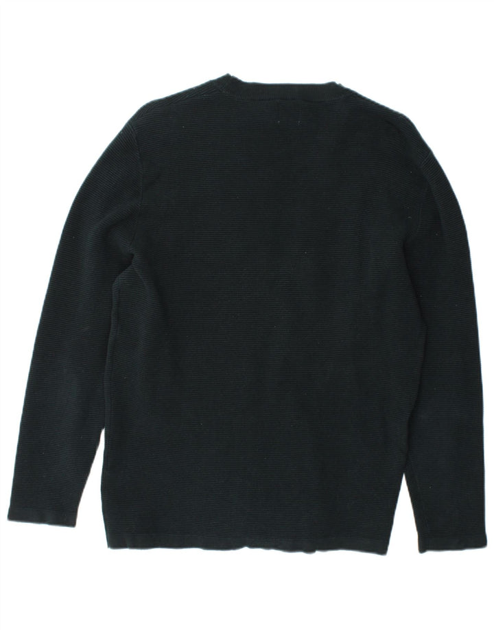 Zara Herren-Pullover mit Rundhalsausschnitt, Mittelgrün