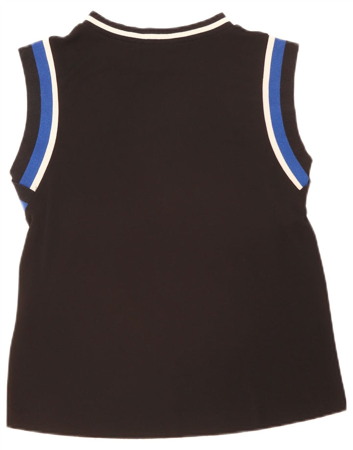 Zara Damen-Trägershirt UK 14 Mittelschwarz Farbblock