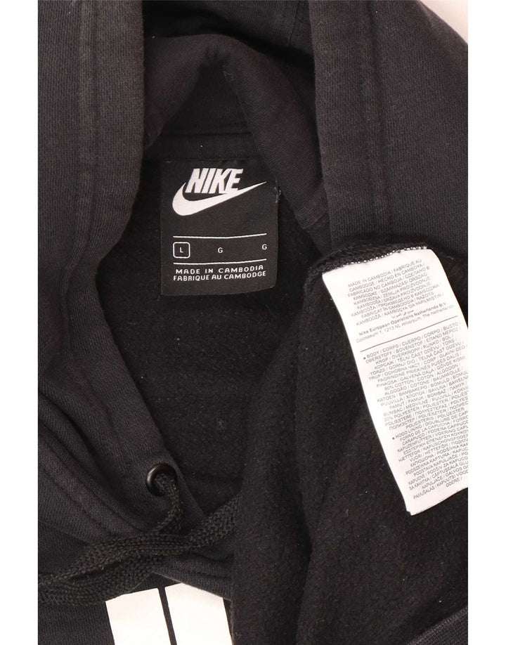 Nike Herren-Kapuzenpullover mit Grafik, groß, aus schwarzer Baumwolle