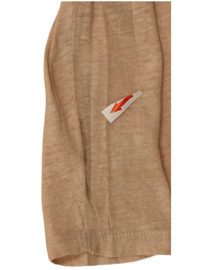 Zara Damen Top Langarm UK 10 Small Beige