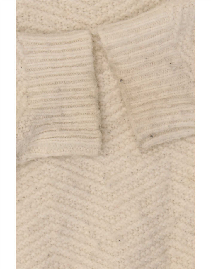 Marks & Spencer Damen-Pullover mit U-Boot-Ausschnitt, UK 16, Größe L, weiß, Chevron
