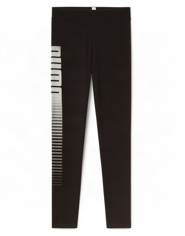 Puma Mädchen-Grafik-Leggings, 13–14 Jahre, schwarze Baumwolle