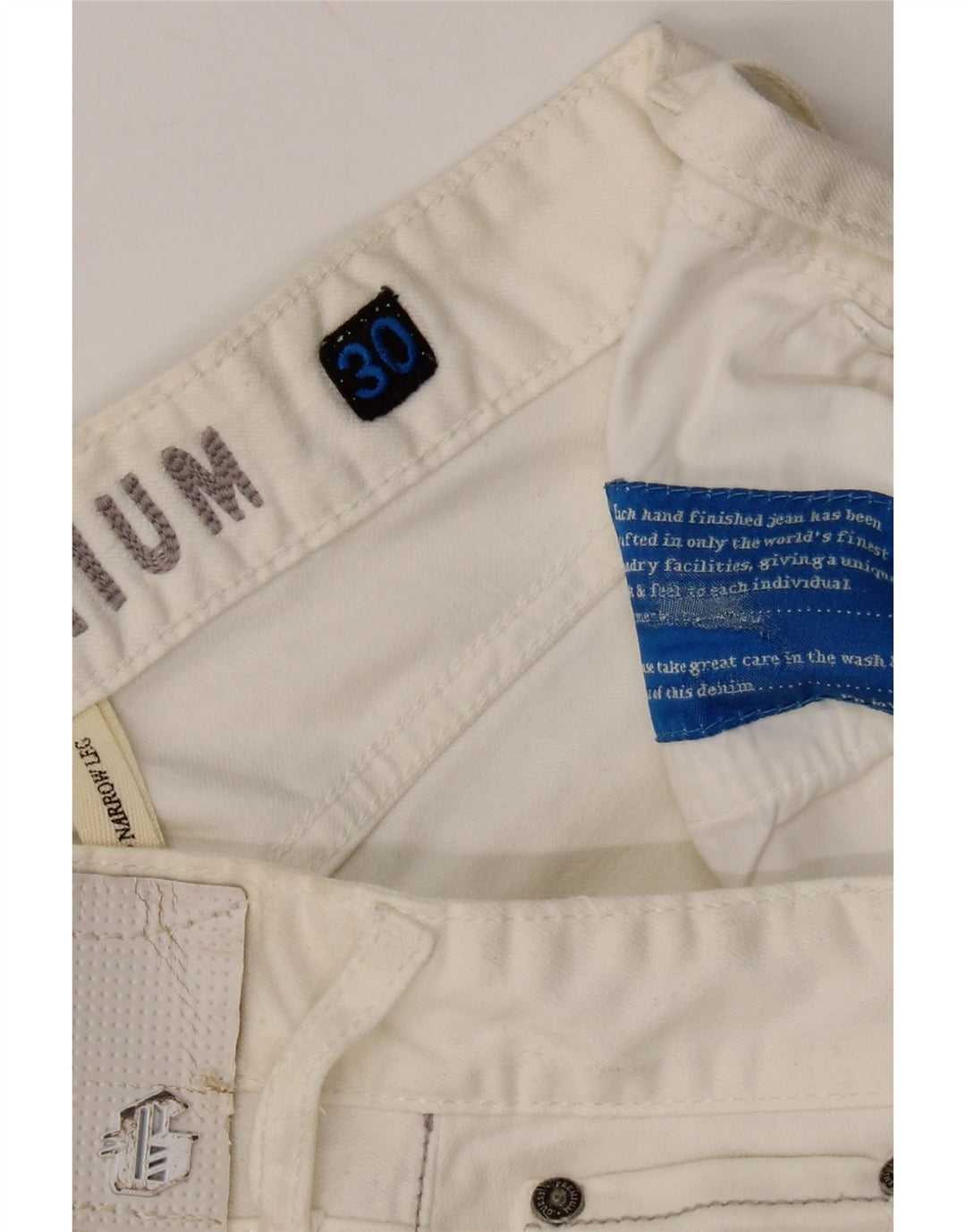 Guess Damen Slim Jeans W30 L34 Weiß