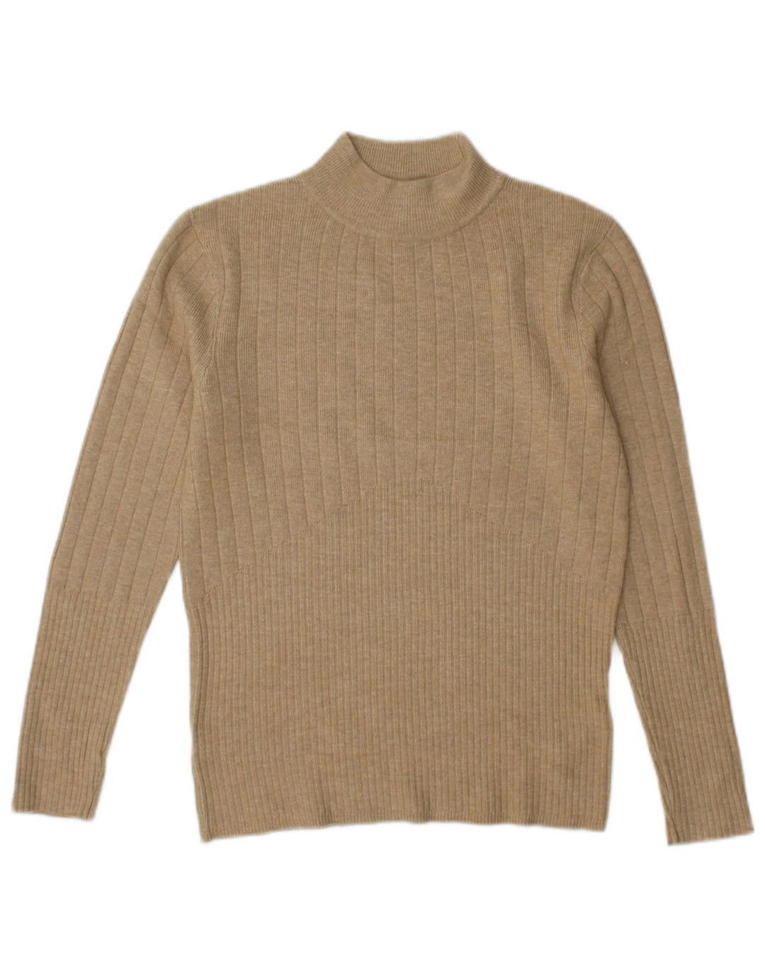 Marks & Spencer Rollkragenpullover für Damen, Gr. 10, Größe S, Beige, Viskose
