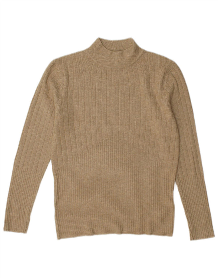 Marks & Spencer Rollkragenpullover für Damen, Gr. 10, Größe S, Beige, Viskose