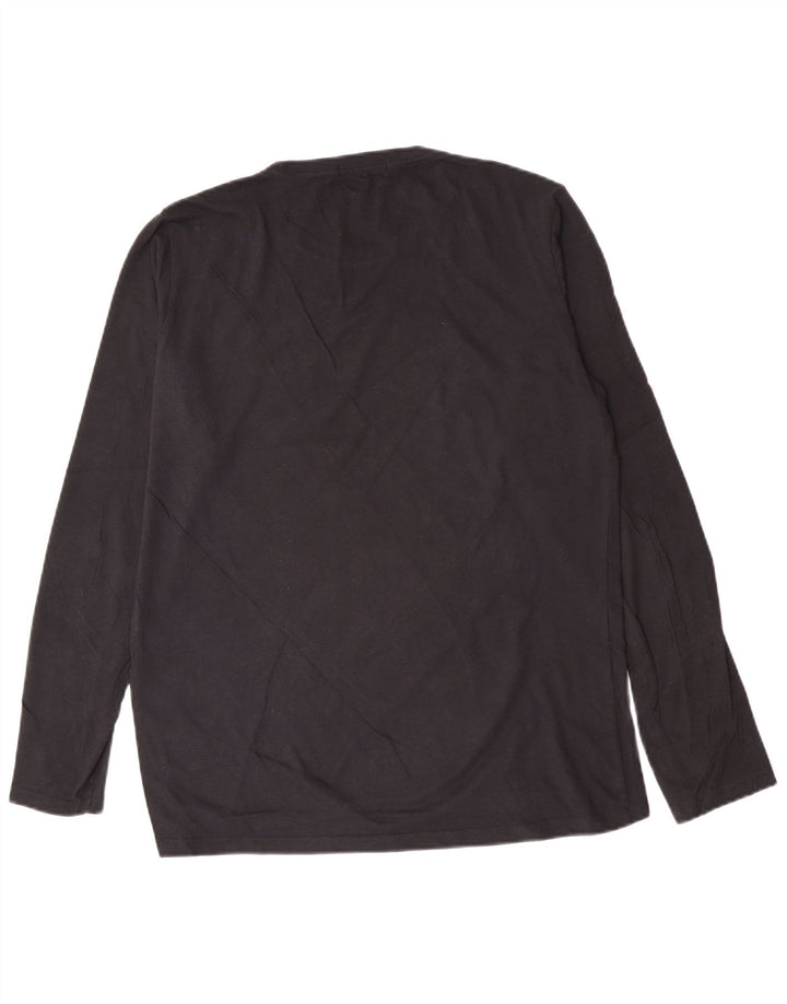 Replay Herren Graphic Top Langarm Large Schwarz Baumwolle