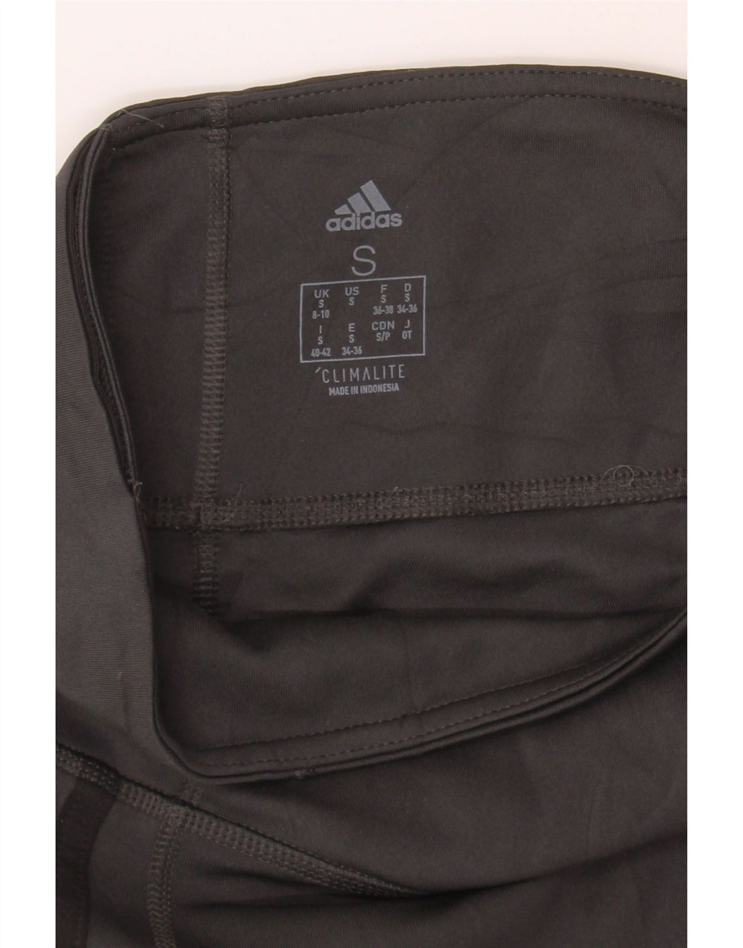 ADIDAS Womens Leggings UK 8/10 Small  Black Polyester Vintage Adidas and Second-Hand Adidas from Messina Hembry 
