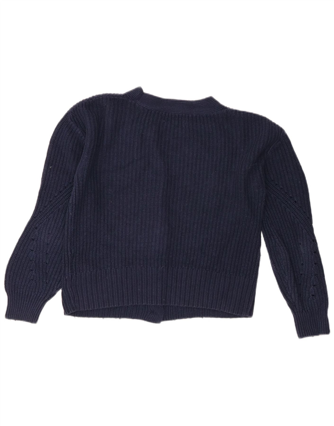 Marks & Spencer Damen Crop Cardigan Pullover UK 10 Small Marineblau