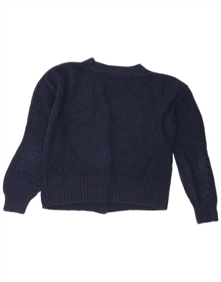 Marks & Spencer Damen Crop Cardigan Pullover UK 10 Small Marineblau