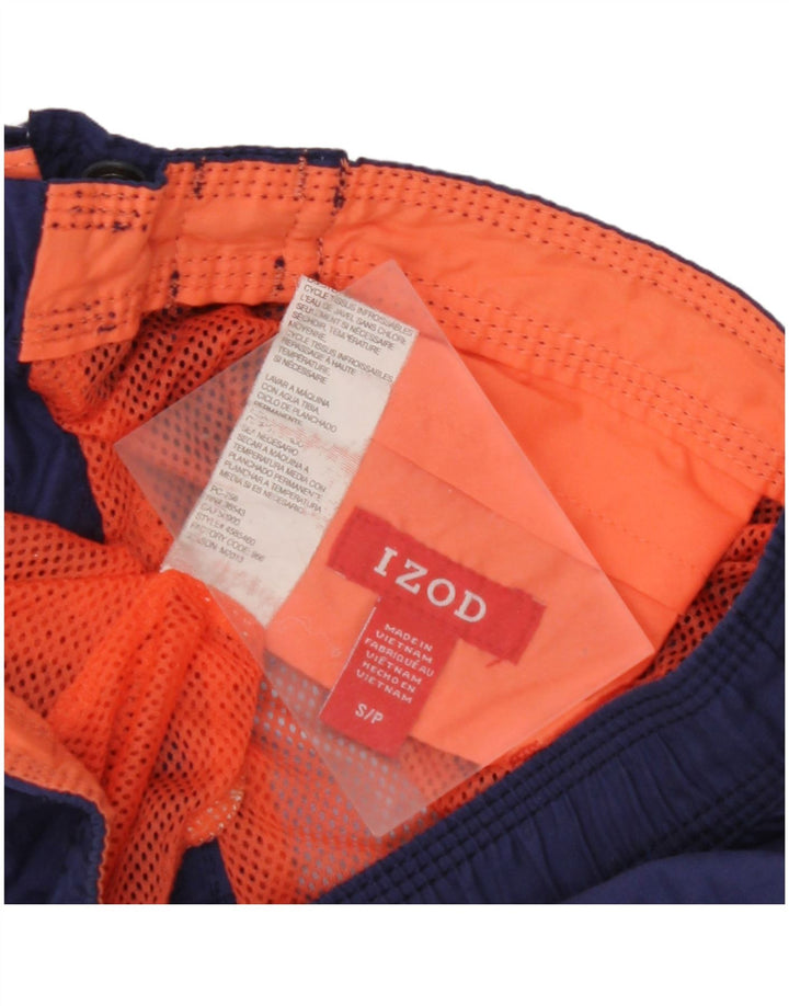 IZOD Herren-Badeshorts, klein, marineblau, gestreift, Polyester