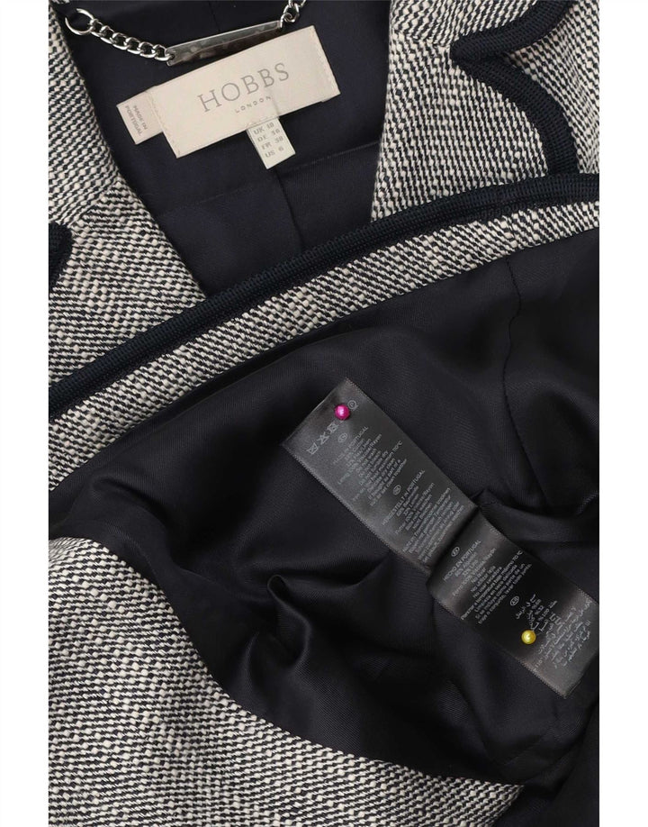 Hobbs Damen-Blazer mit 2 Knöpfen, Gr. 10, Größe S, Marineblau, Baumwolle