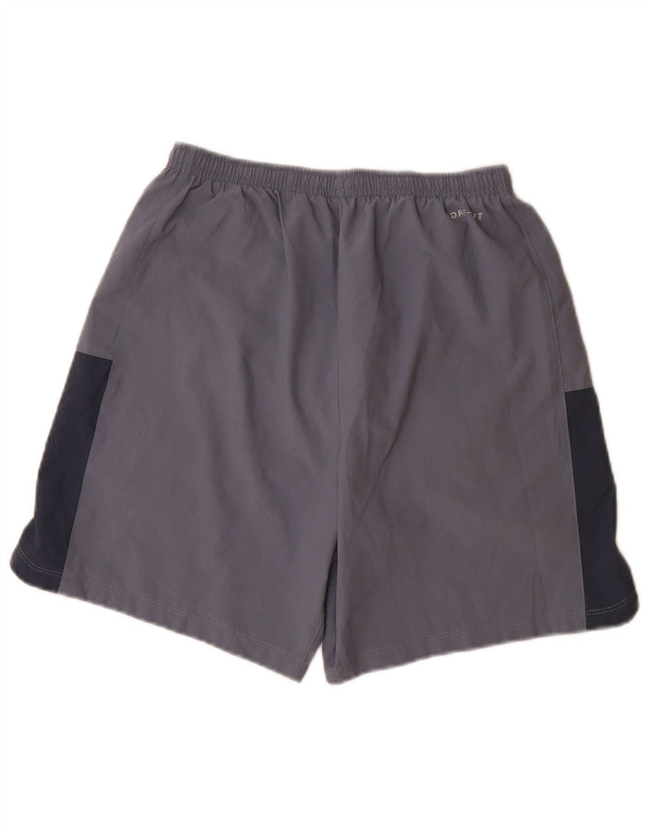 Nike Herren Dri Fit Sportshorts, klein, graues Farbblock-Polyester