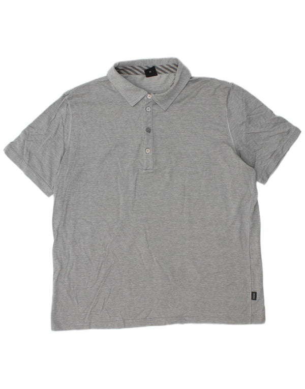 Hugo Boss Mens Polo Shirt XL Grey Flecked