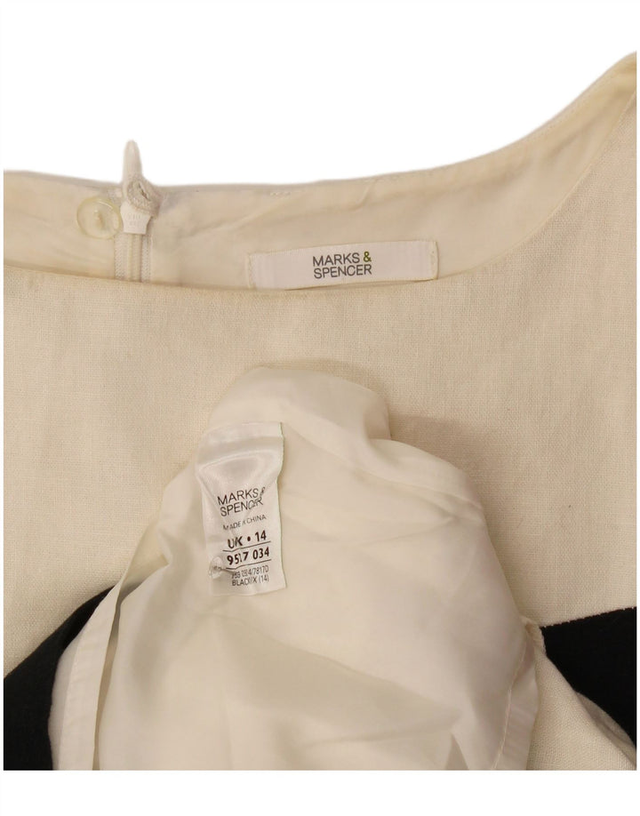 Marks & Spencer Damen Etuikleid UK 14 Medium Mehrfarbig Colourblock