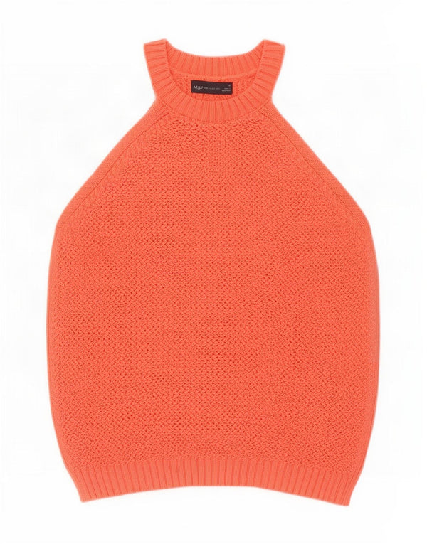 Marks & Spencer Damen Häkelweste Tanktop UK 14 Mittelrosa Baumwolle