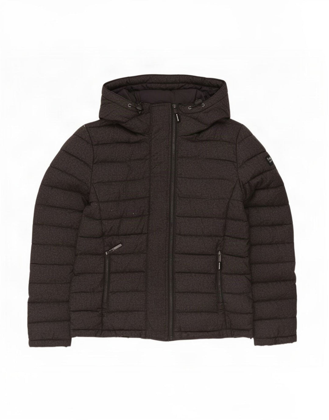 Superdry Herren-Kapuzenjacke, wattiert, UK 42, XL, Grau, Polyester