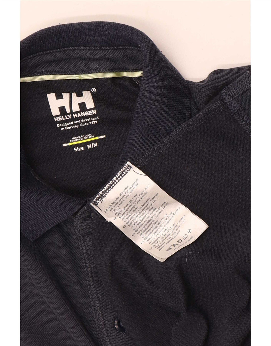 Helly Hansen Herren-Poloshirt mit Grafik, mittelmarineblaue Baumwolle