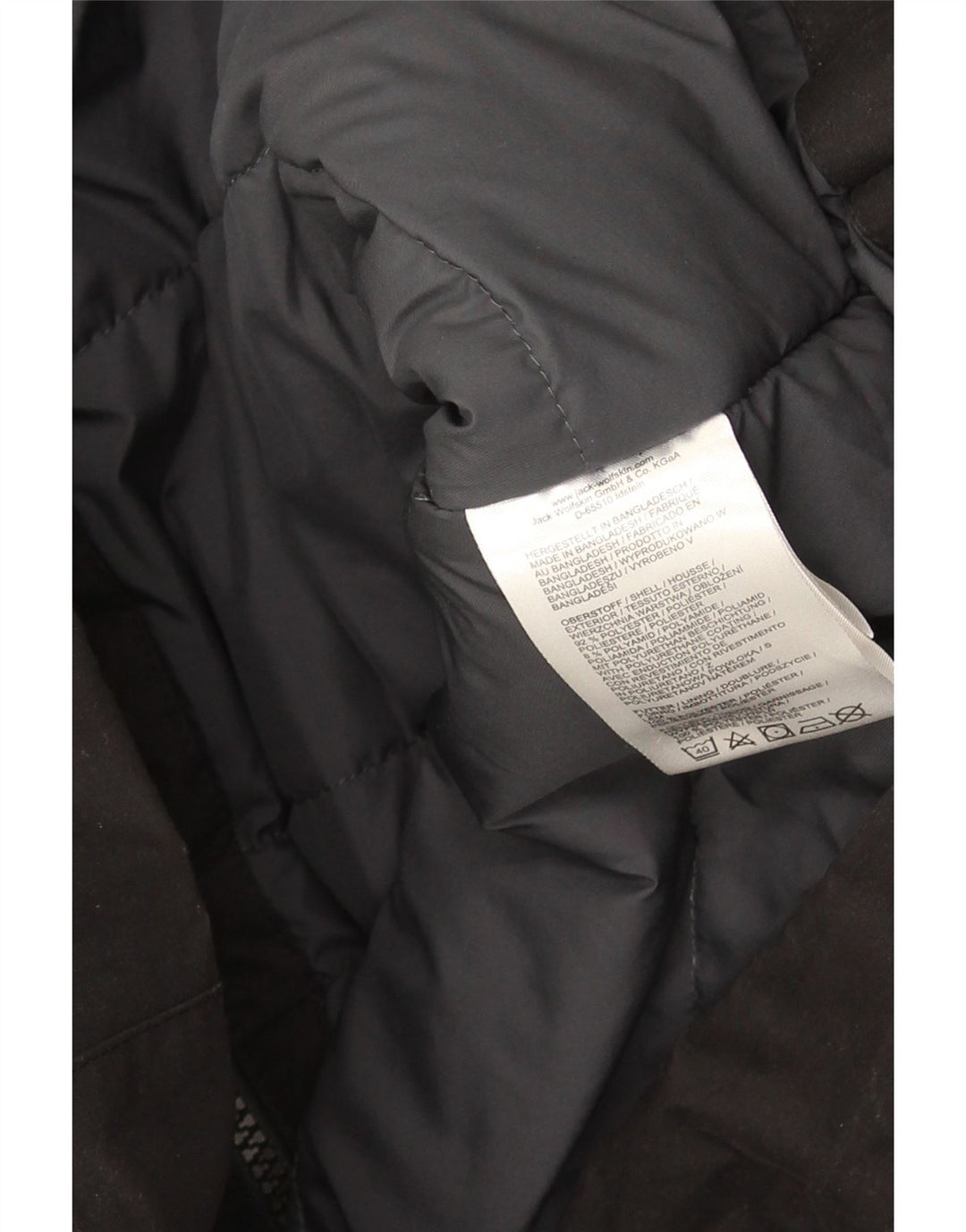 Jack Wolfskin Damen Kapuzen-Windbreaker-Mantel UK 16 Large Schwarz Polyester