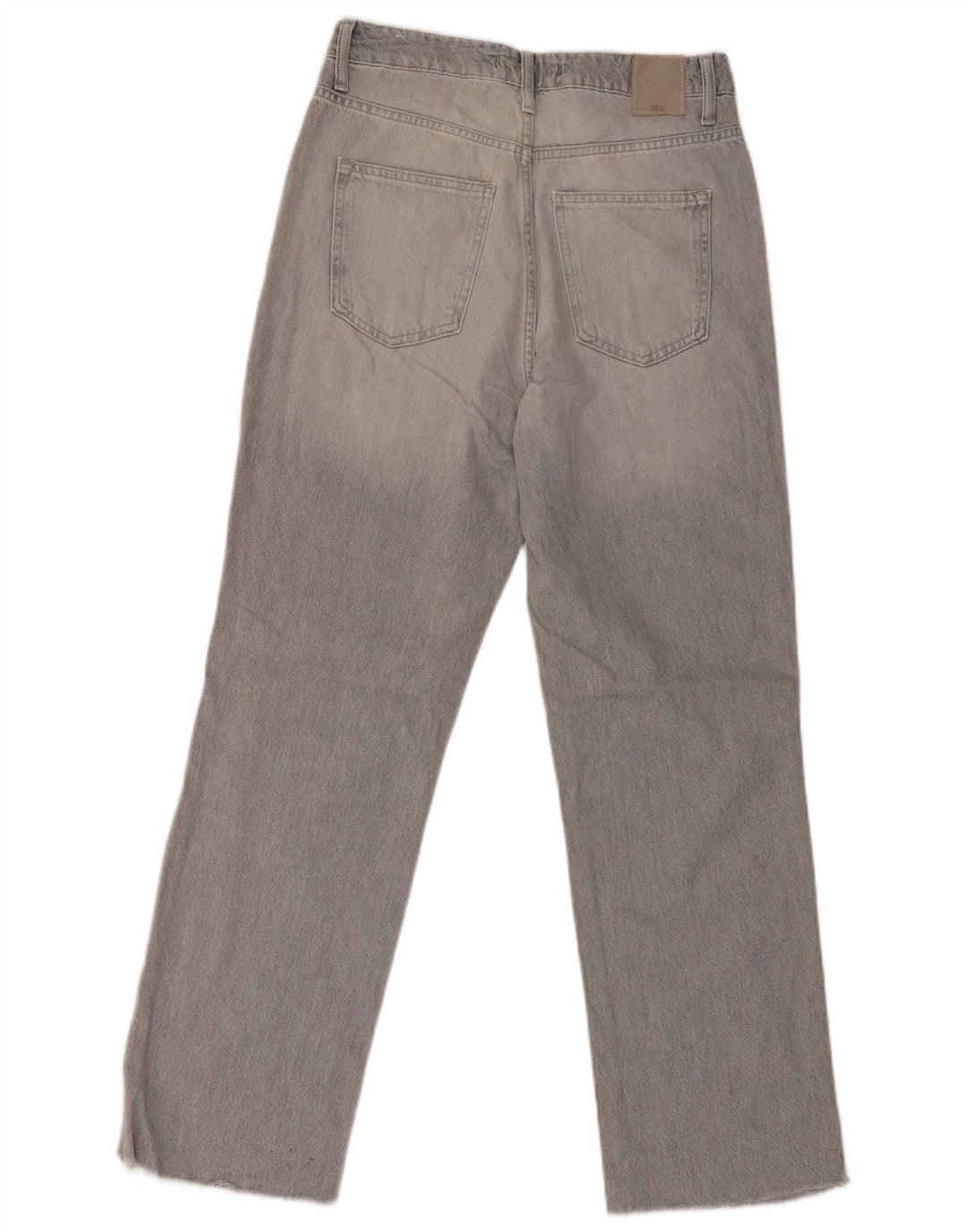 Zara Damen Straight Jeans EU 38 Small W28 L30 Grau