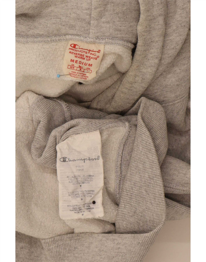 Champion Herren Reverse Weave Graphic Kapuzenpullover aus mittelgrauer Baumwolle