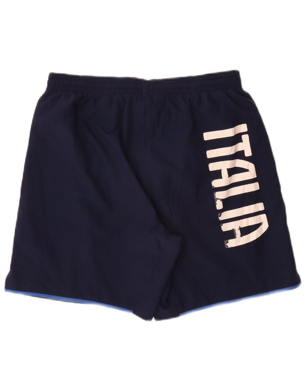 Puma Herren Italia Graphic Sport Shorts Small Marineblau Polyester