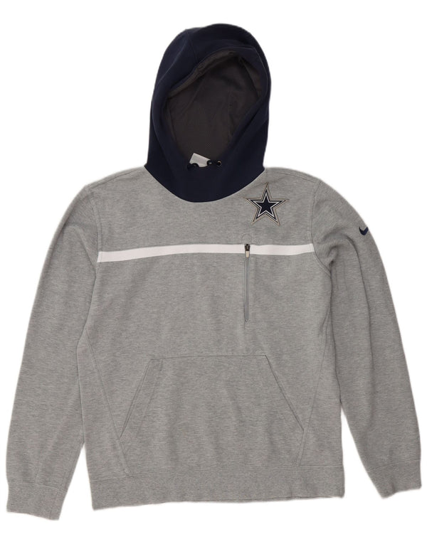Nike Herren Dallas Cowboys Kapuzenpullover aus mittelgrauer Colourblock-Baumwolle