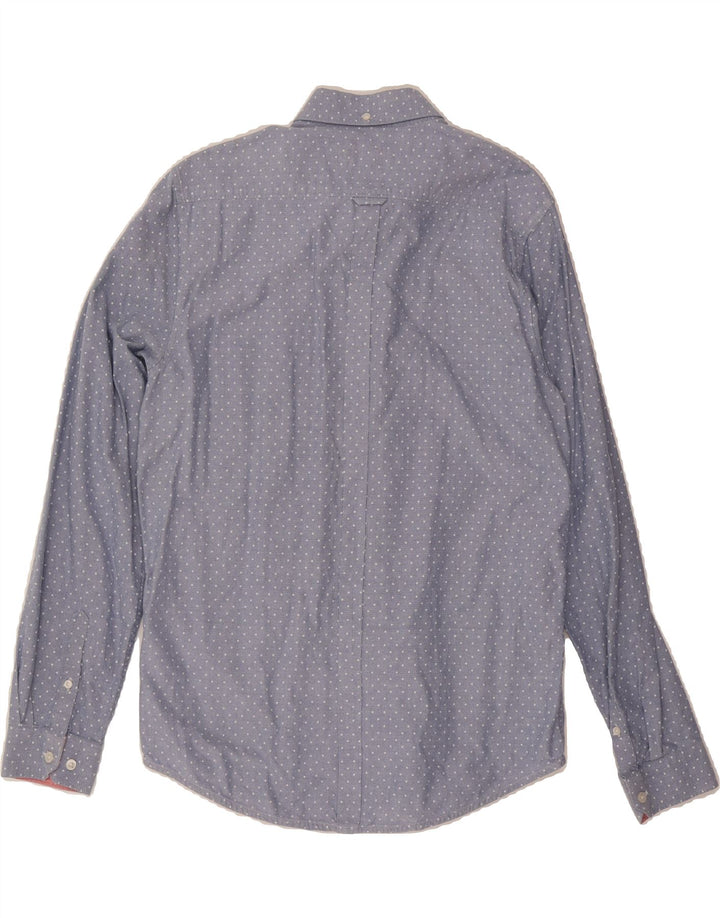 BEN SHERMAN Mens Shirt Large Blue Spotted Cotton Vintage Ben Sherman and Second-Hand Ben Sherman from Messina Hembry 