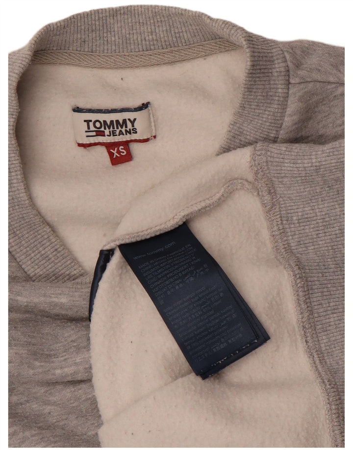 TOMMY HILFIGER Herren Sweatshirt Pullover XS Grau gefleckte Baumwolle