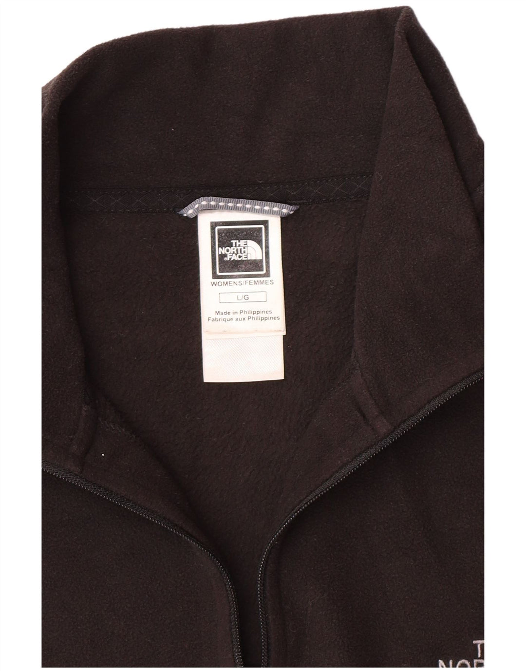 The North Face Damen-Fleecepullover mit Reißverschluss am Hals, UK 16, Größe L, Schwarz, Polyester