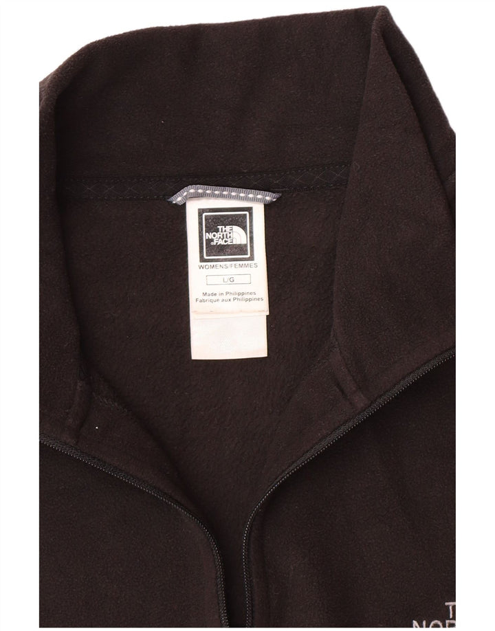 The North Face Damen-Fleecepullover mit Reißverschluss am Hals, UK 16, Größe L, Schwarz, Polyester