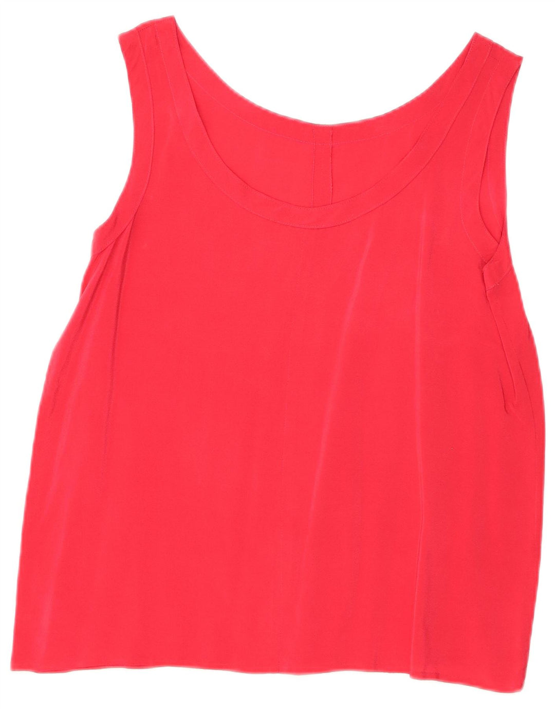 Vintage Damen Weste Top UK 12 Mittelrosa