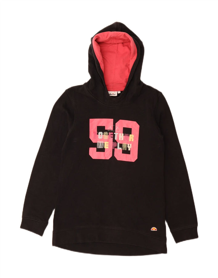 ELLESSE Kapuzenpullover mit Grafik für Mädchen, 13–14 Jahre, Schwarz