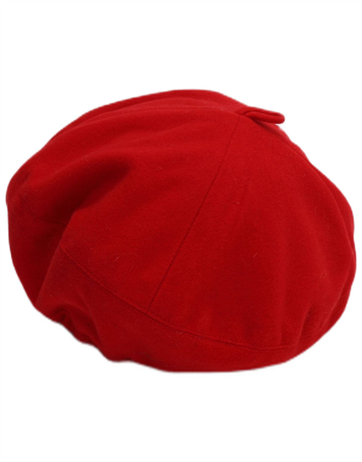 Vintage Mädchen-Fleece-Baskenmütze, 6–7 Jahre, rotes Polyester