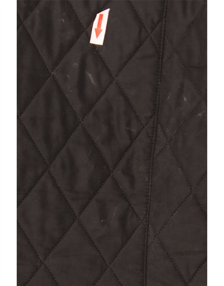 Barbour Damen Militär-Steppjacke UK 14 Large Schwarz Polyester