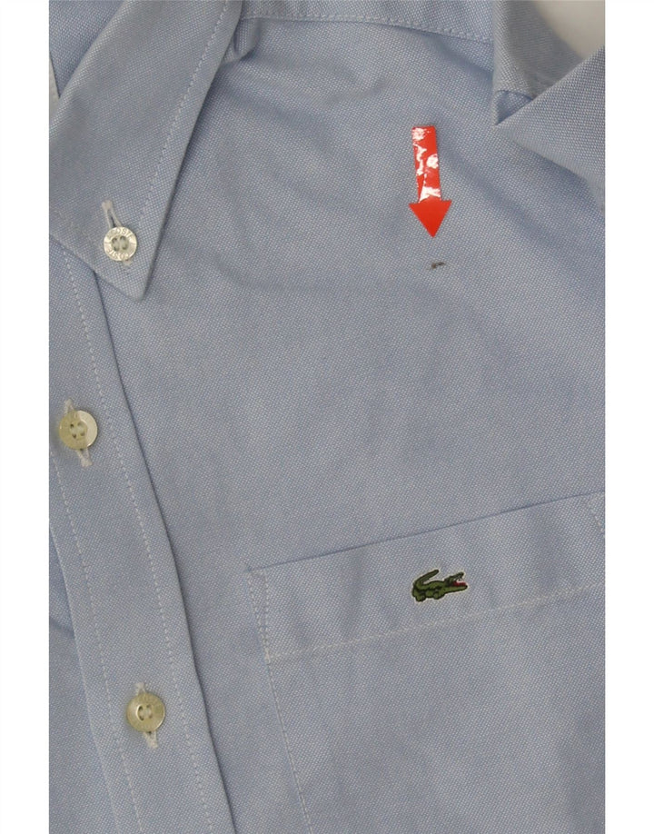 LACOSTE Jungen-Hemd, 7–8 Jahre, blaue Baumwolle