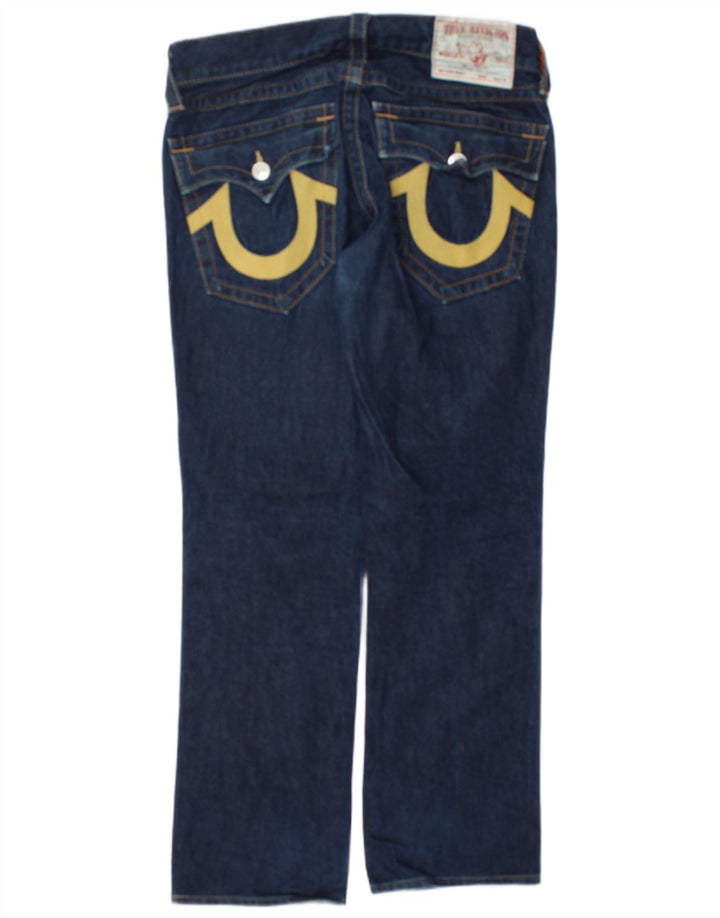 True Religion Herren Straight Jeans W30 L31 Blau Baumwolle