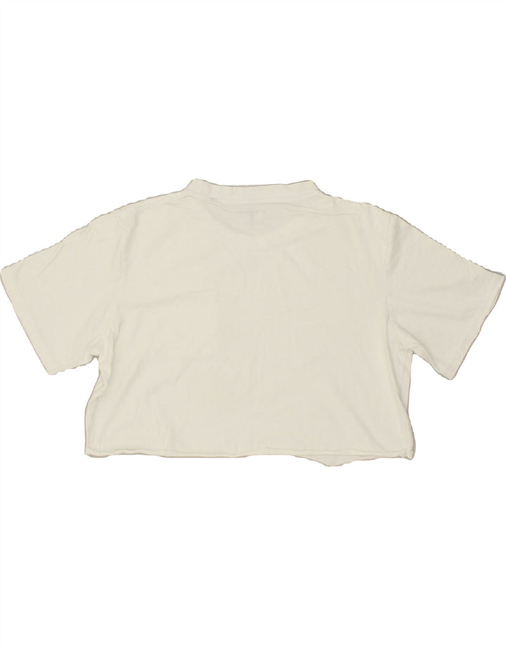 JACK & JONES Womens Crop Top UK 18 XL White Cotton | Vintage Jack & Jones | Thrift | Second-Hand Jack & Jones | Used Clothing | Messina Hembry 