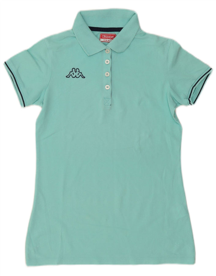 Kappa Damen Poloshirt UK 10 Small Türkis Baumwolle