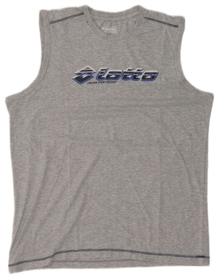 Lotto Herren Grafik-Weste Top 2XL Grau meliert