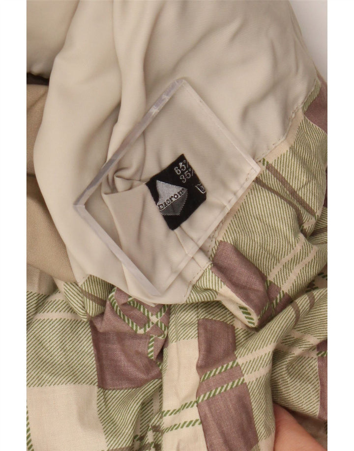 Vintage Damen Trenchcoat UK 12 Medium Beige Synthetik