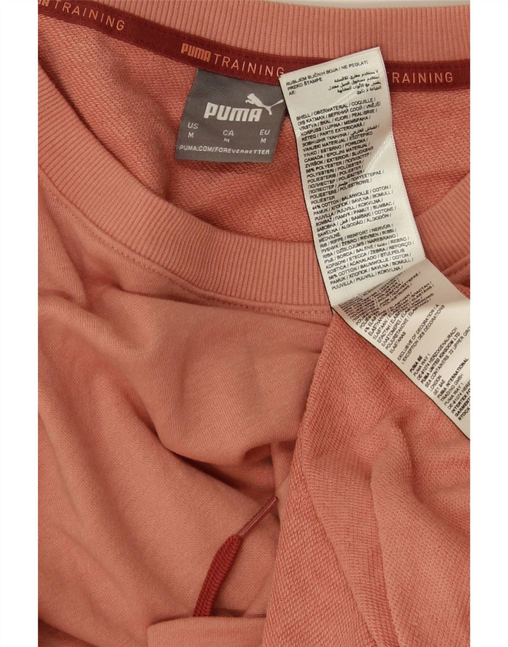 Puma Womens Crop Oversized Sweatshirt Pullover UK 14 Mittelorange Polyester