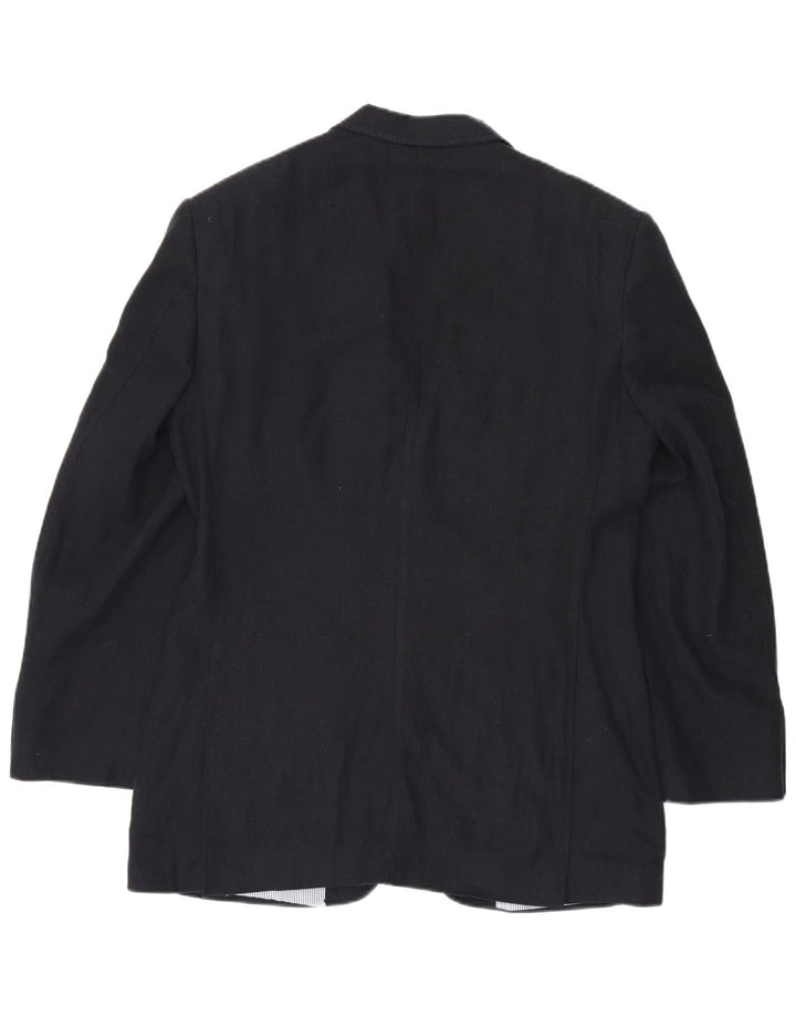 Marks & Spencer Herren-Blazer mit 2 Knöpfen, UK 38, Mittelblau, Leinen