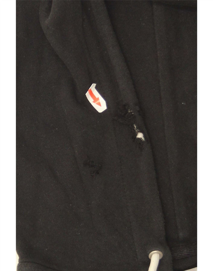 Gap Herren-Kapuzenpullover mit grafischem Reißverschluss, mittelschwarz, Baumwolle