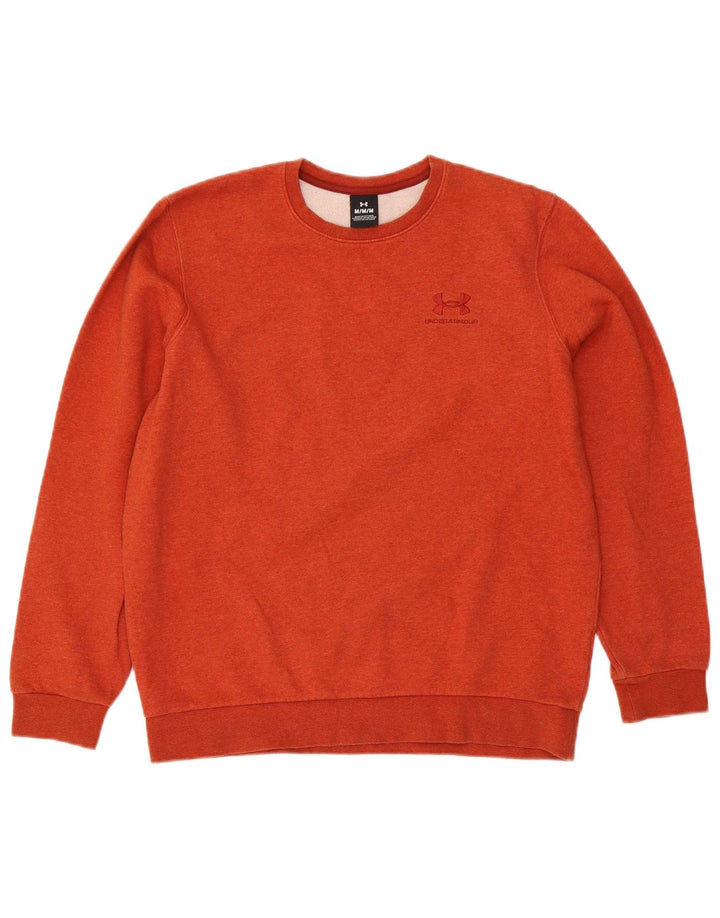 Under Armour Herren-Sweatshirt-Pullover aus mitteloranger Baumwolle